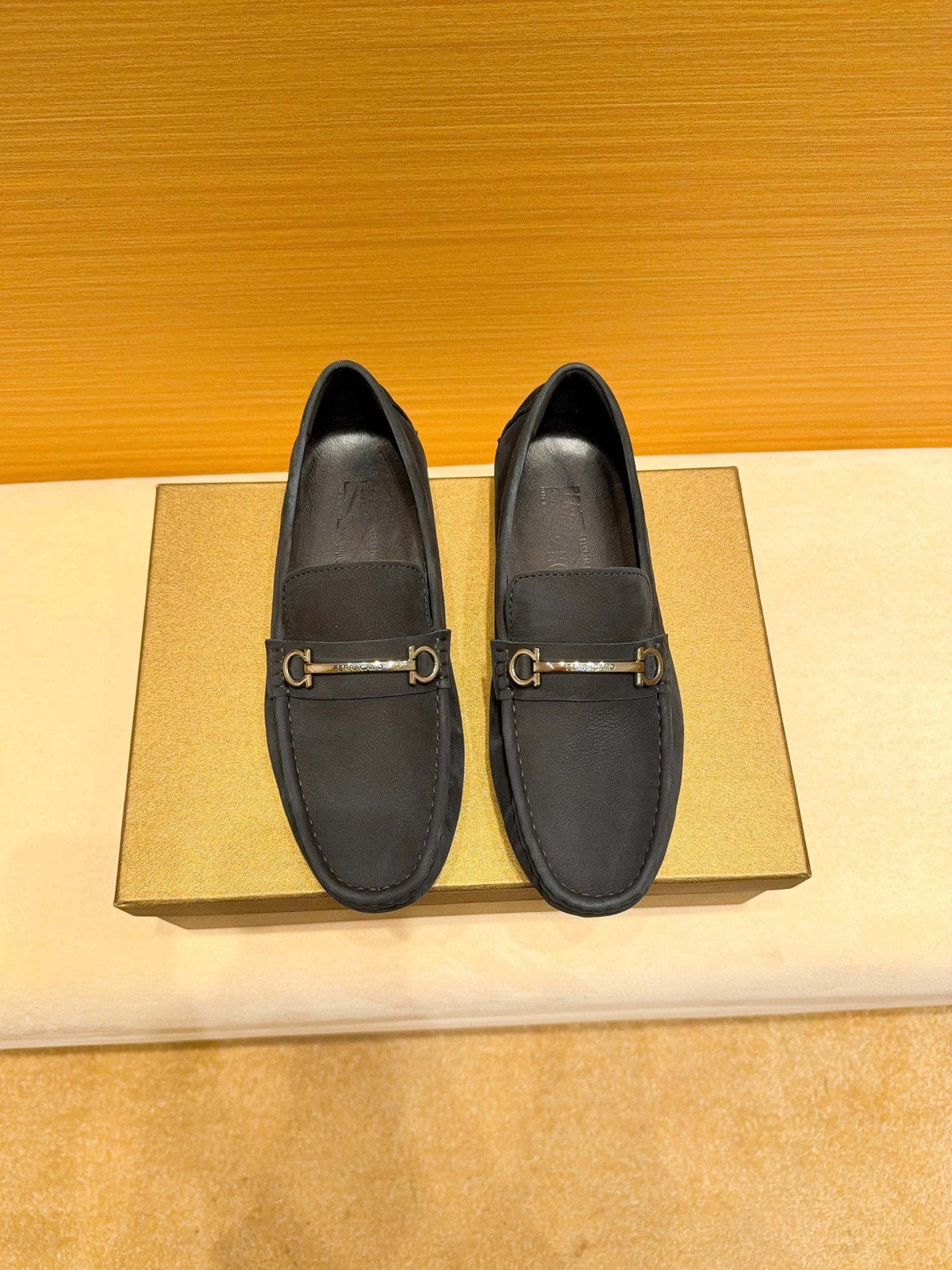 Ferragamo Black Bit Loafers — hero