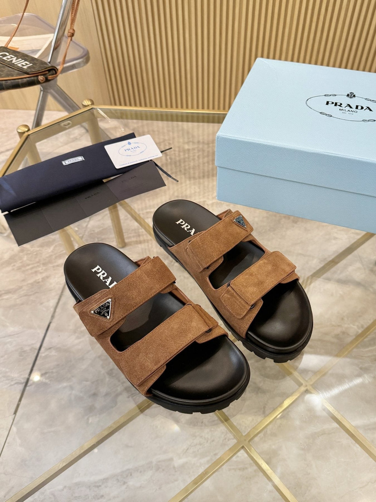 Prada Lug Sole Platform Sandals — front
