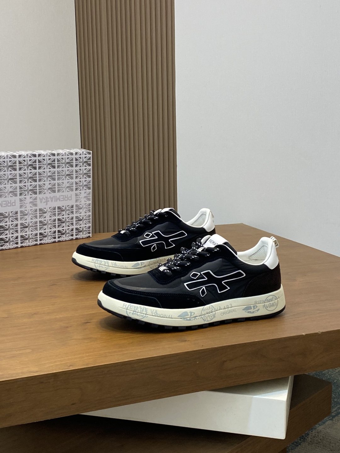 PREMIATA Suede Mesh Low-Top Sneakers — front