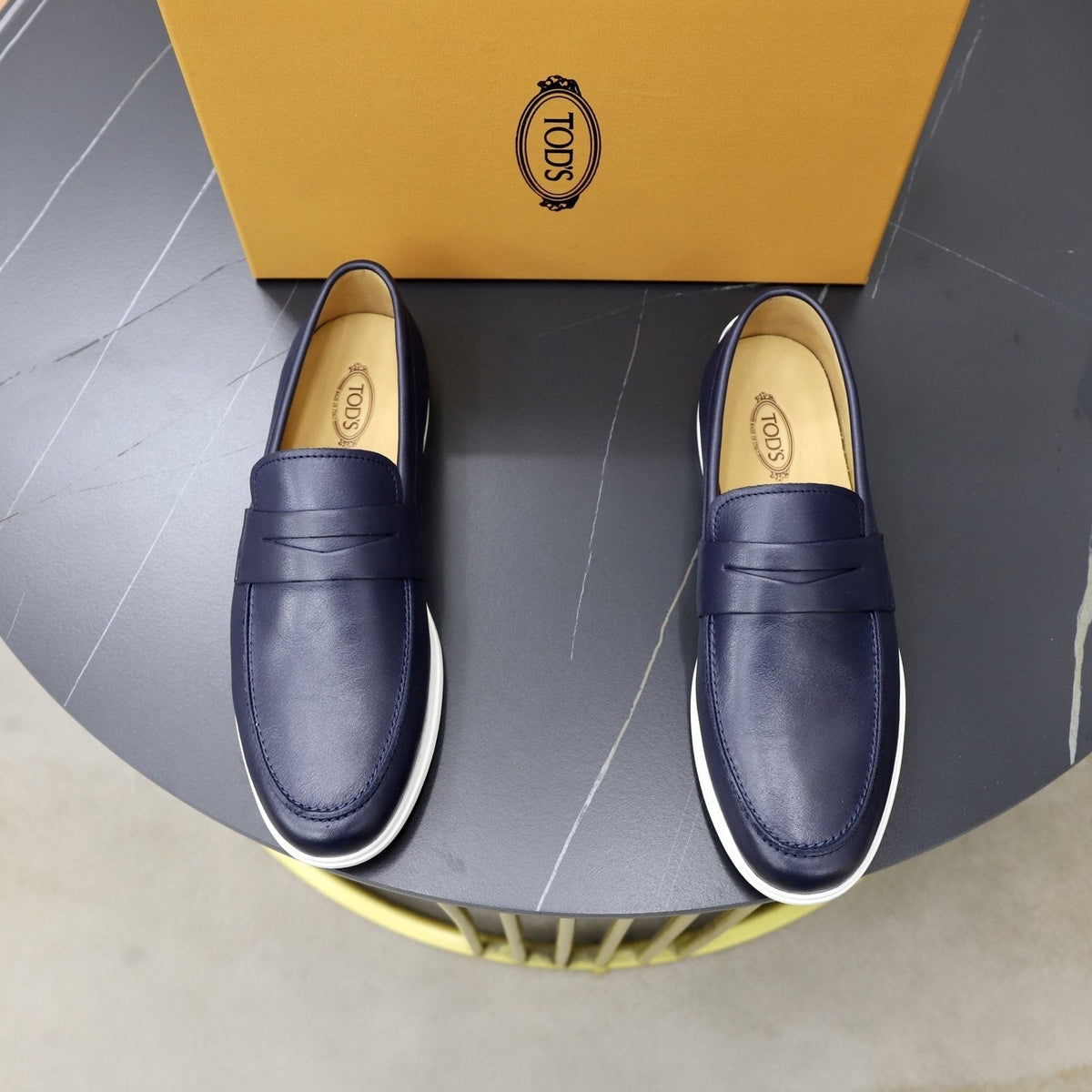 Tod's Brown Leather Slip-On Loafers — front