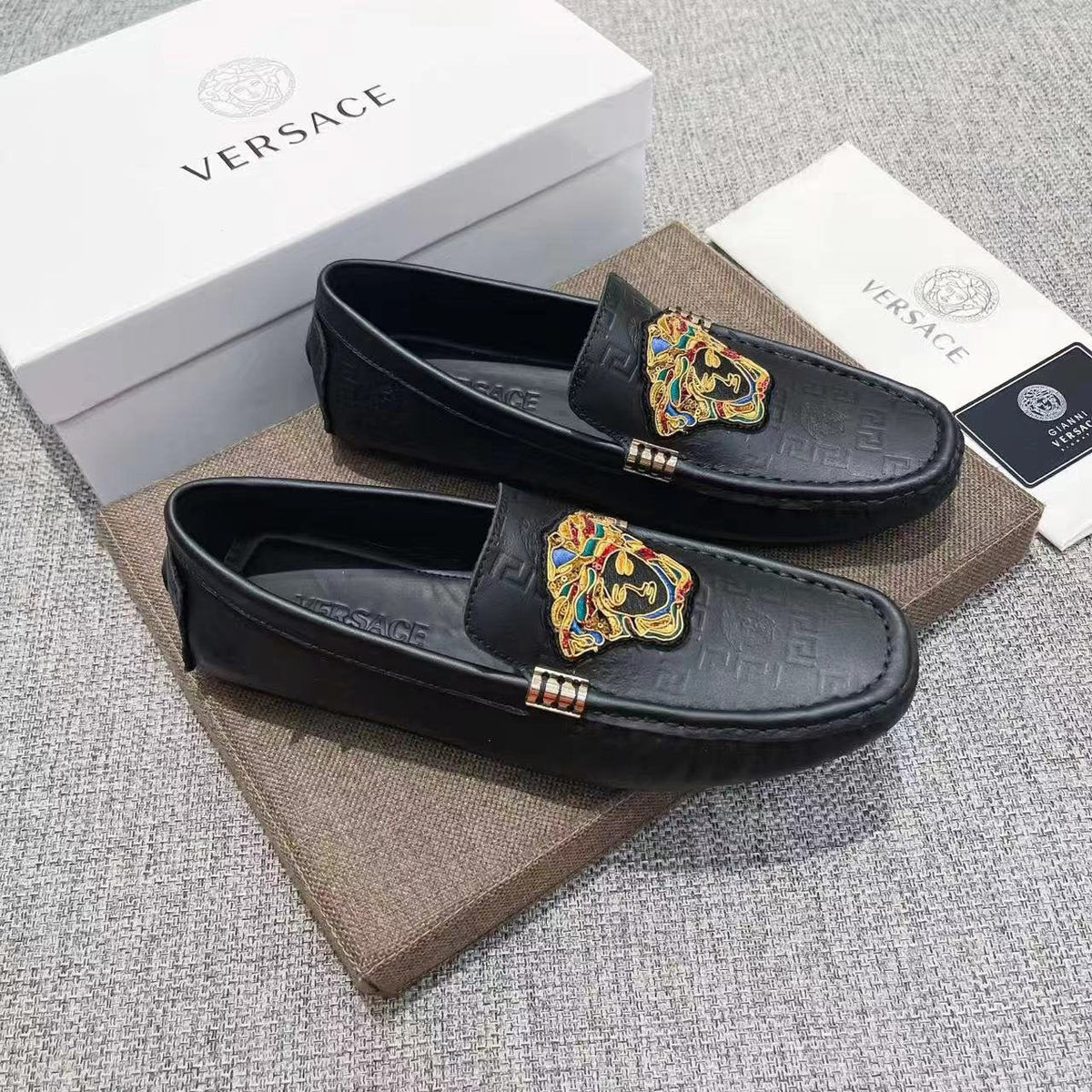 Versace Crest Loafers — front