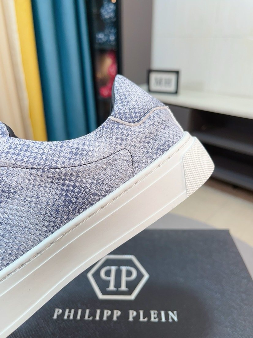 PHILIPP PLEIN Textured Low-Top Sneakers — back