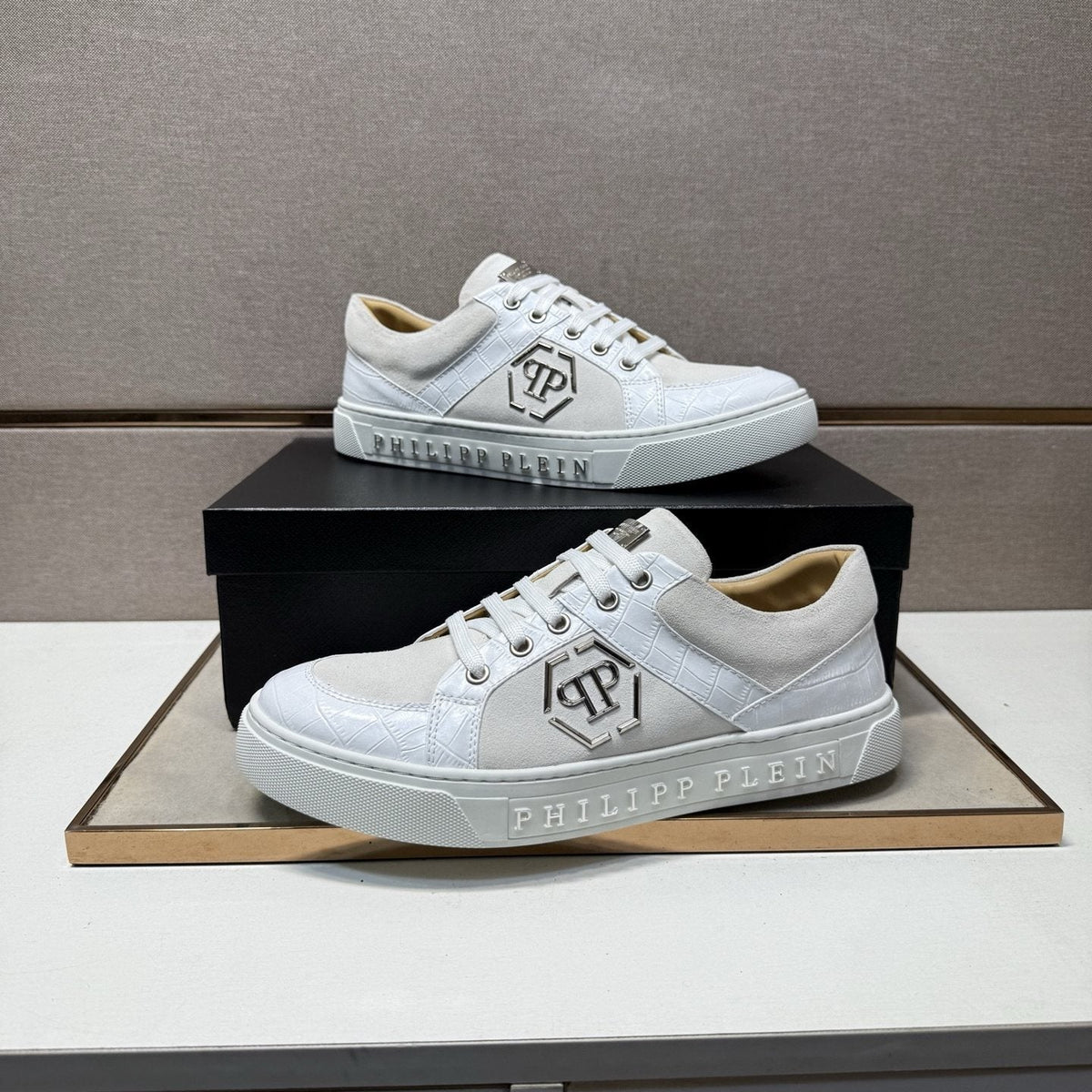 Philipp Plein Monogram Panel Low-Top Sneakers — hero