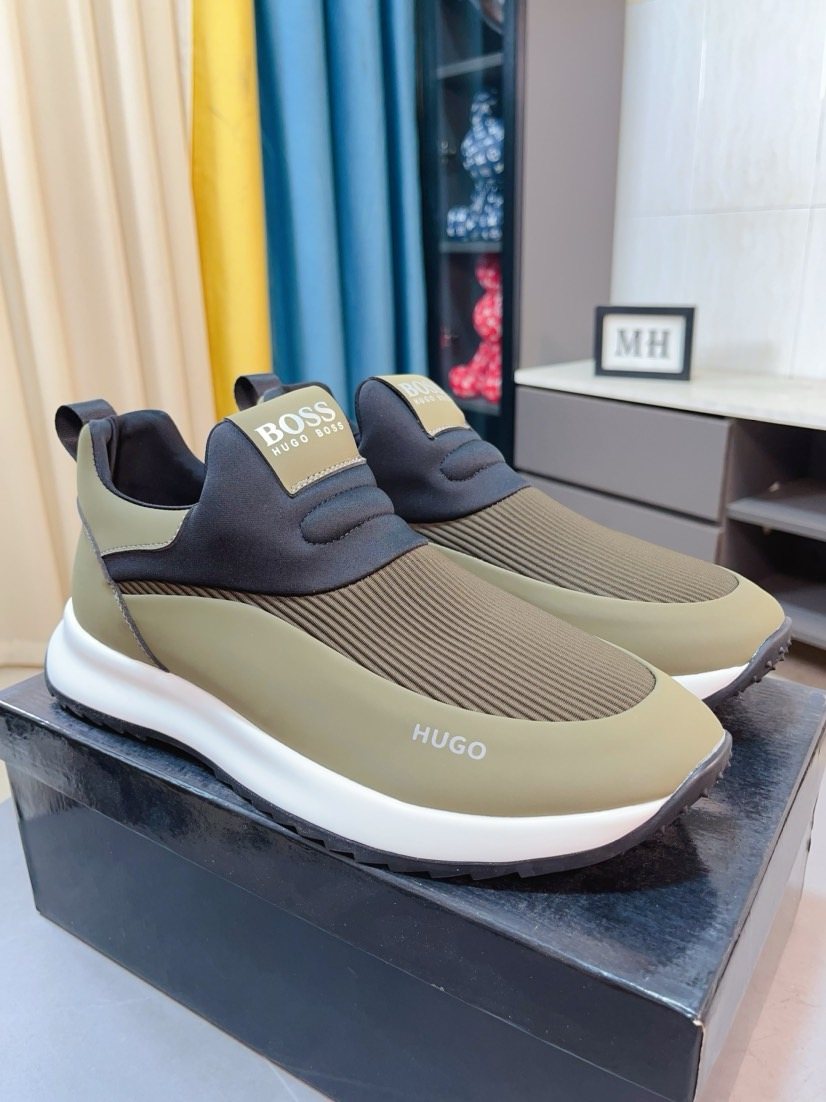 BOSS Ribbed Slip-On Sneakers — hero