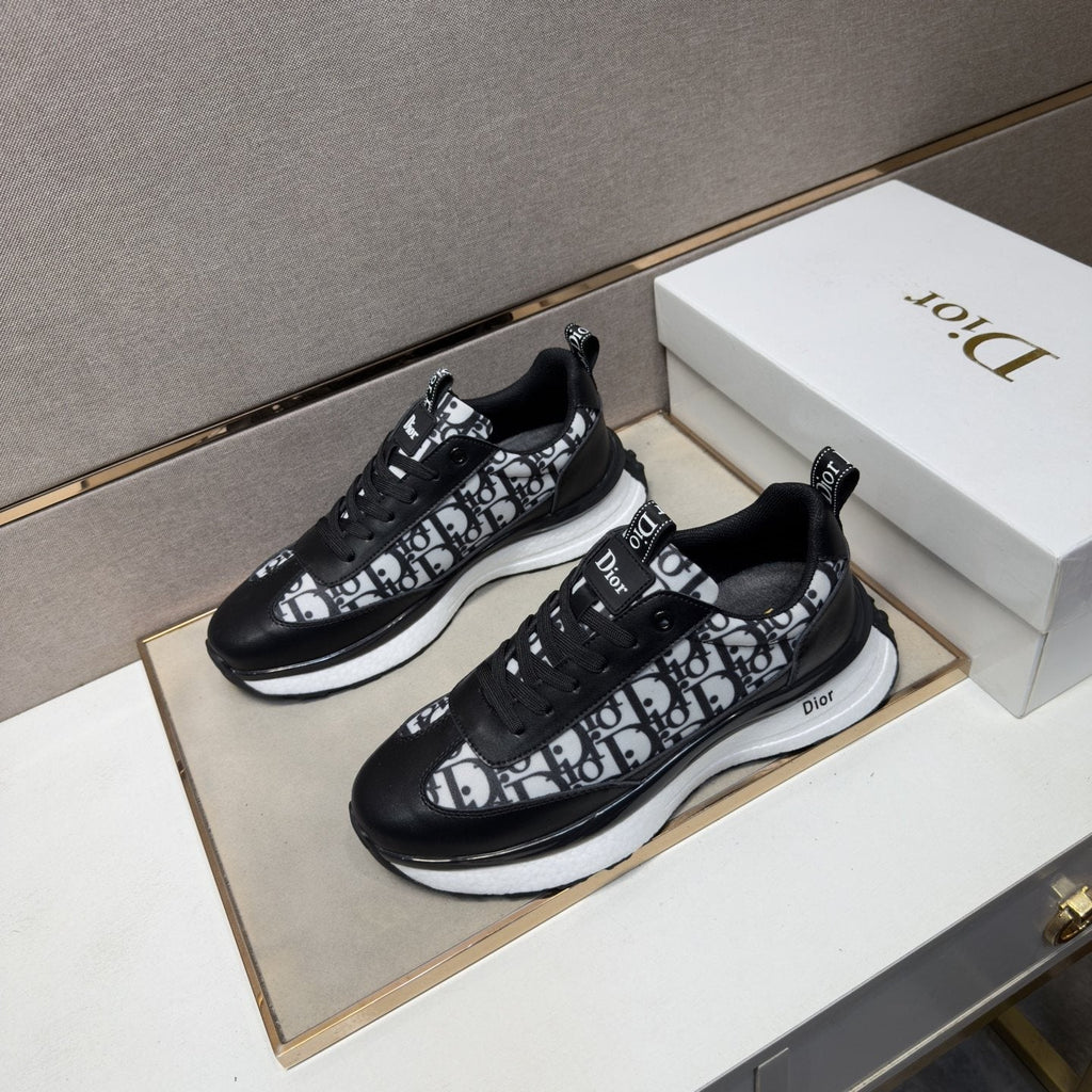 Dior Patterned Panel Sneakers — front