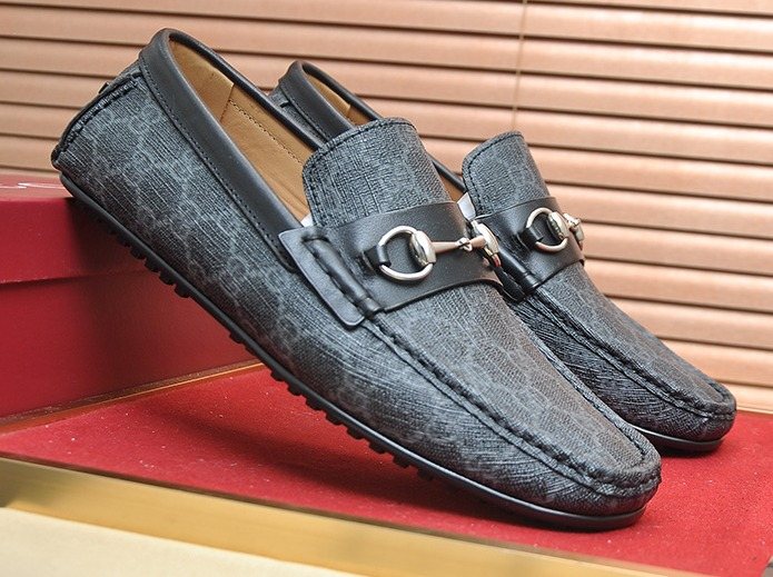 Gucci Monogram Horsebit Loafers — front