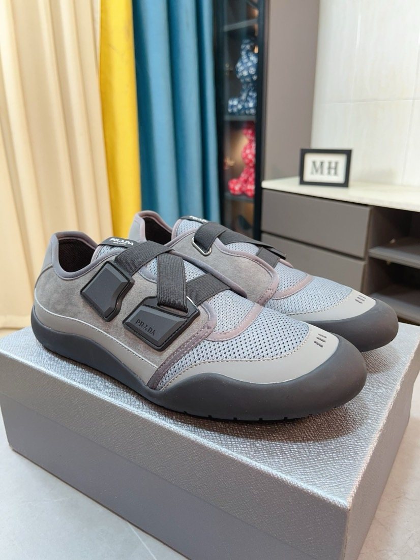 Prada Mesh Slip-On Sneakers — front