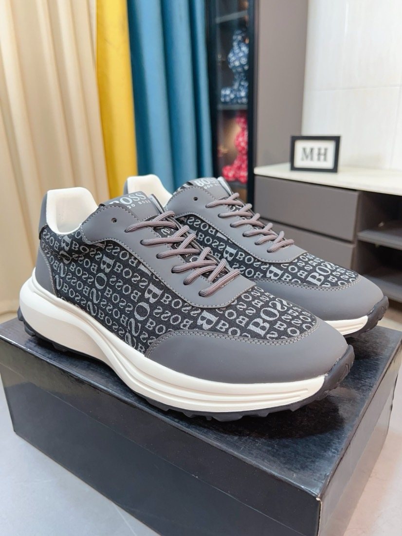 BOSS Low-Top Lace-Up Sneakers — front