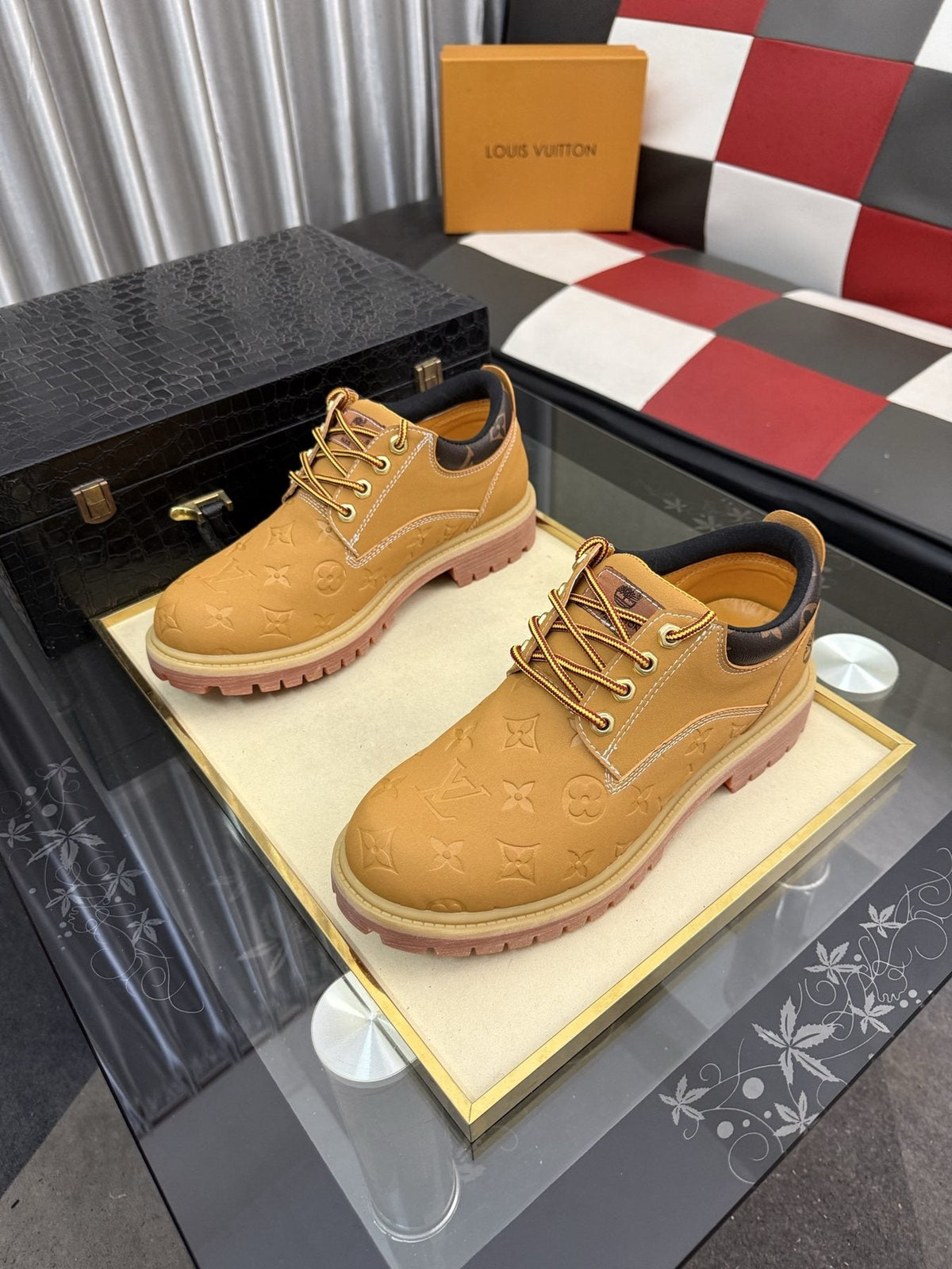 Timberland Patterned Lug Sole Lace-Up Boots — front