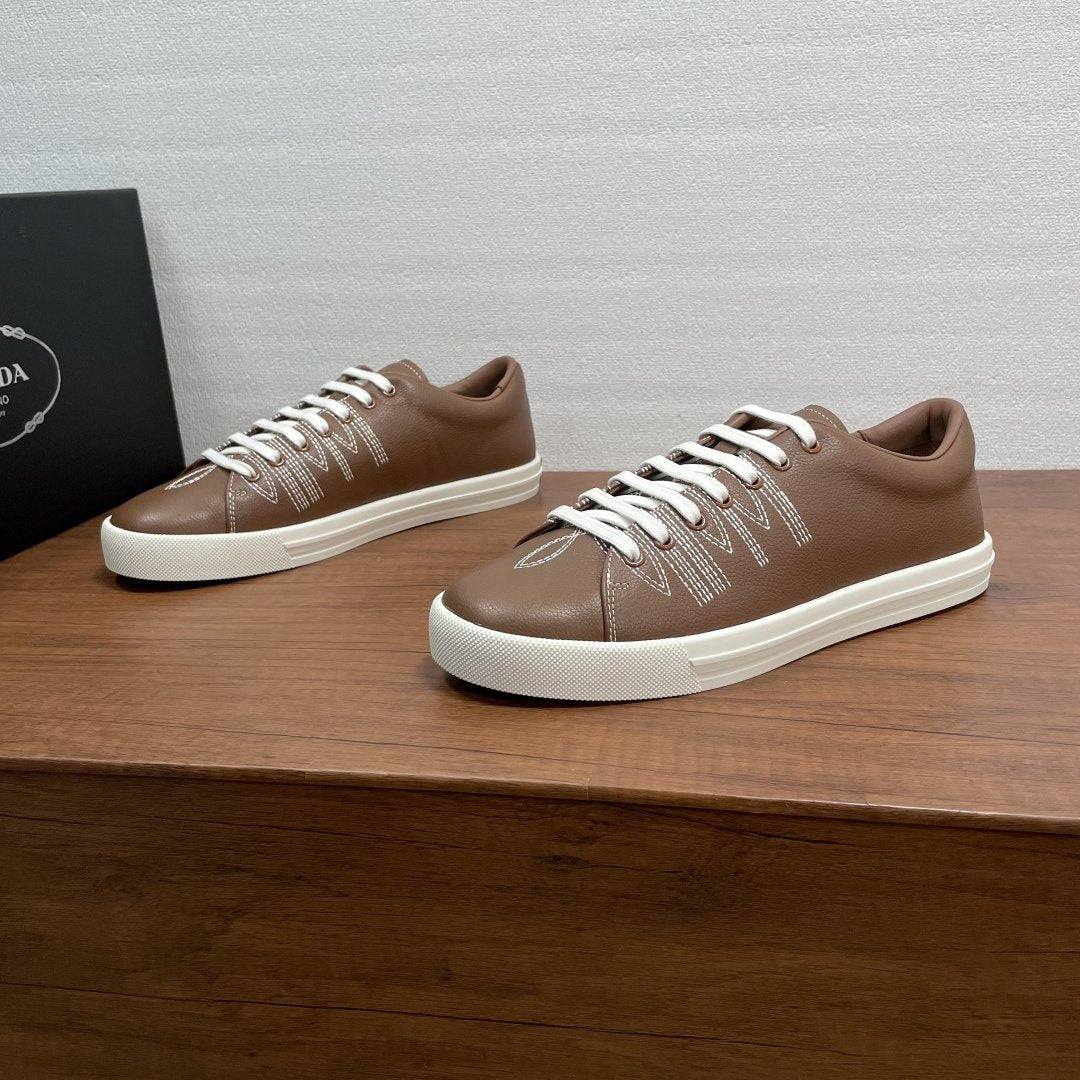 Prada Low-Top Lace-Up Sneakers — front