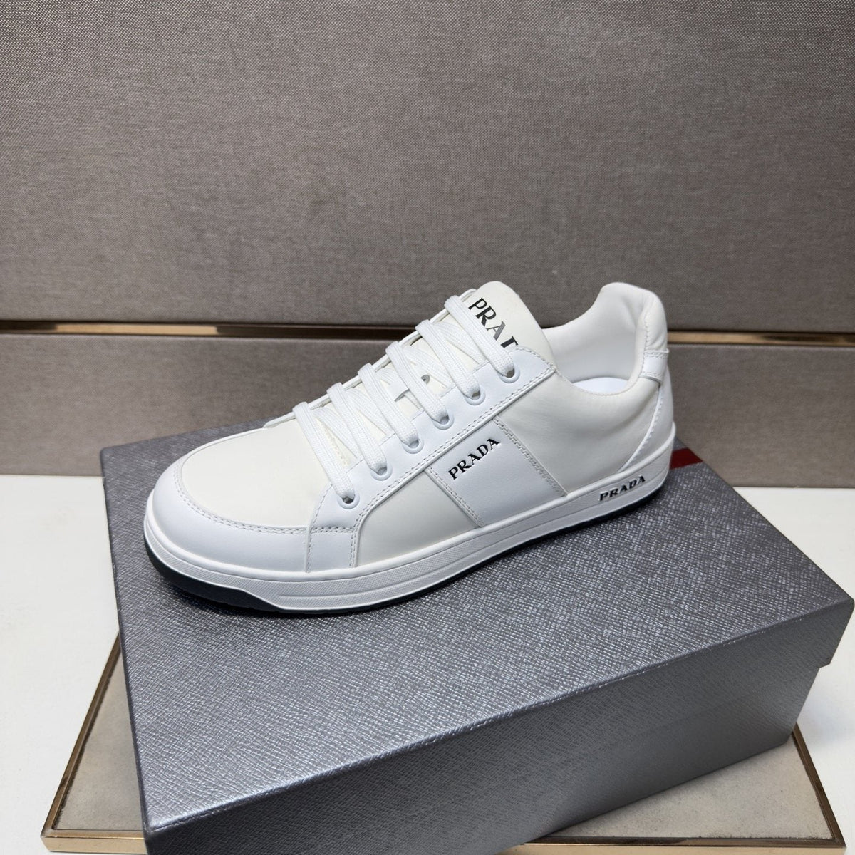 Prada Men's Low-Top Lace-Up Sneakers — front