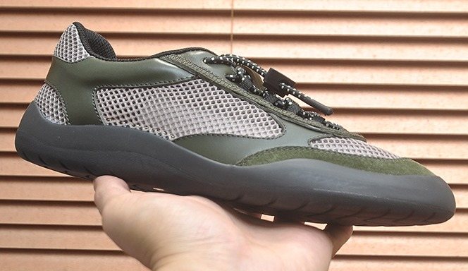 Prada Mesh Panel Low-Top Sneakers — front