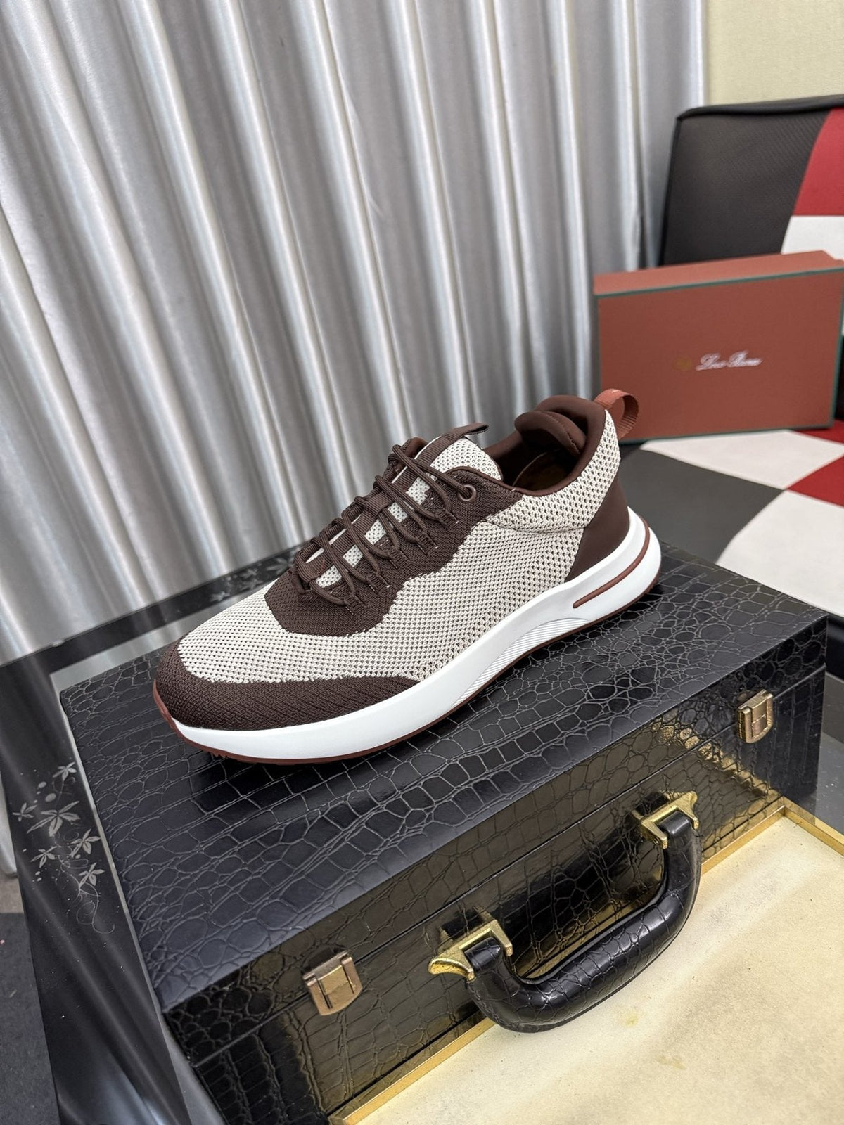 Two-Tone Low-Top Sneakers — front