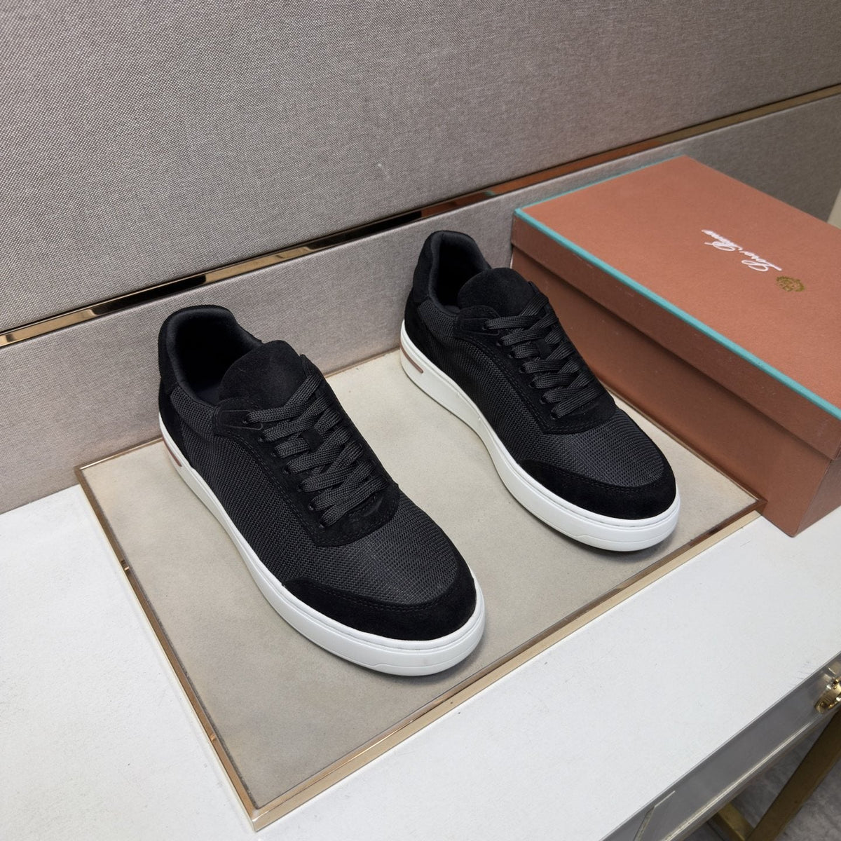 Men's Textured Panel Sneakers — front