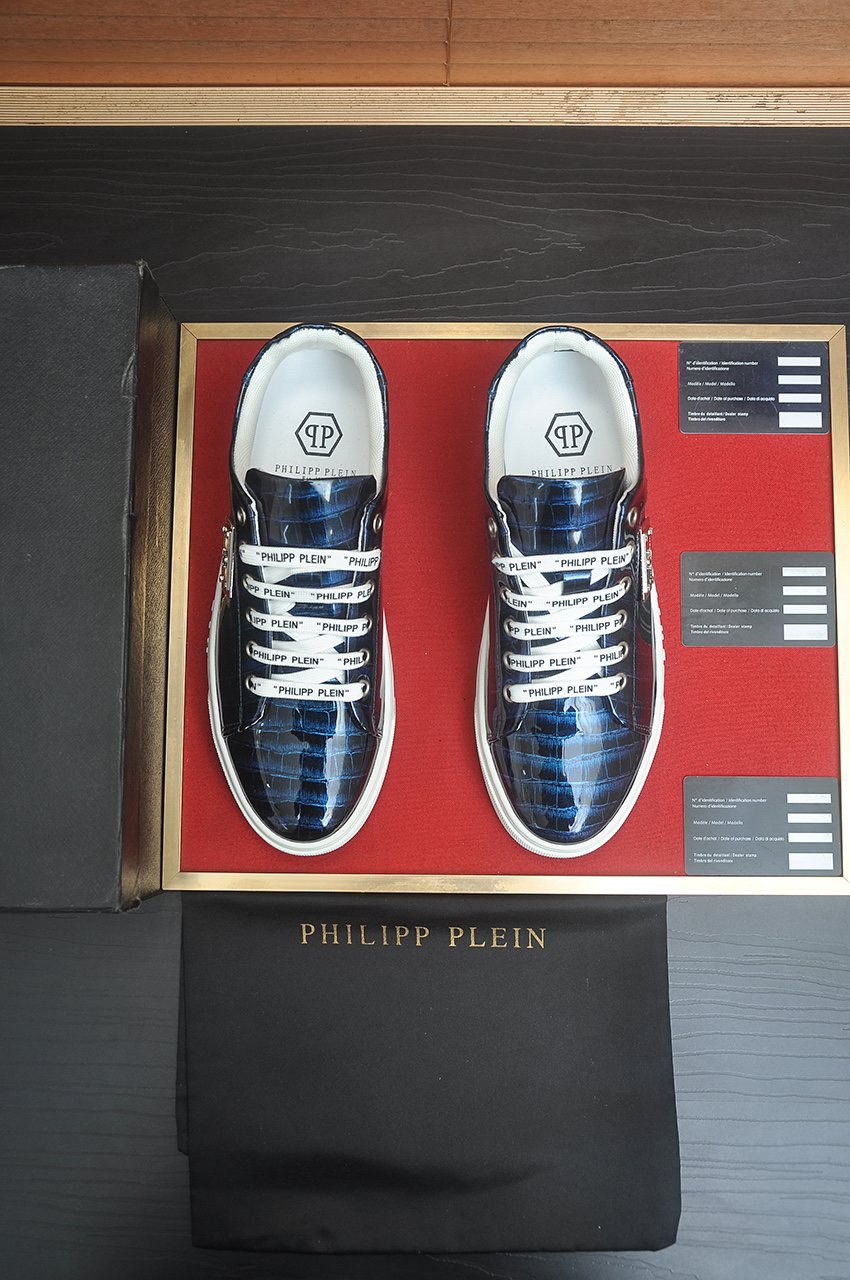 Philipp Plein Plaid Low-Top Sneakers — front