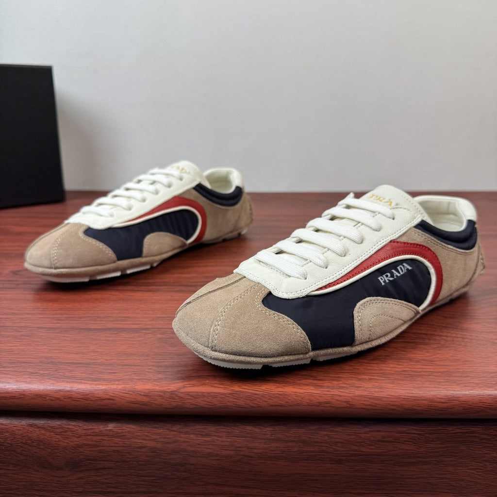 Prada Mesh Panel Low-Top Sneakers — side