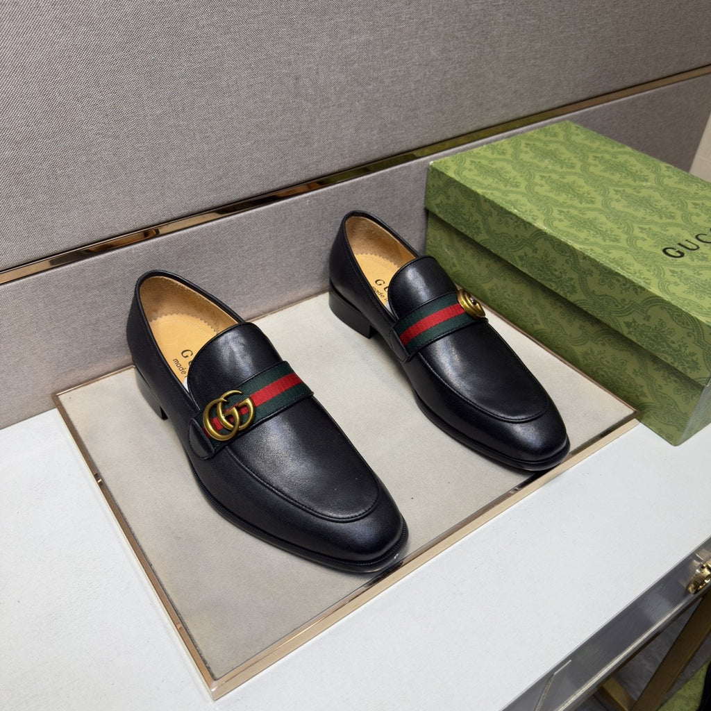 Gucci Black Strap Loafers — hero