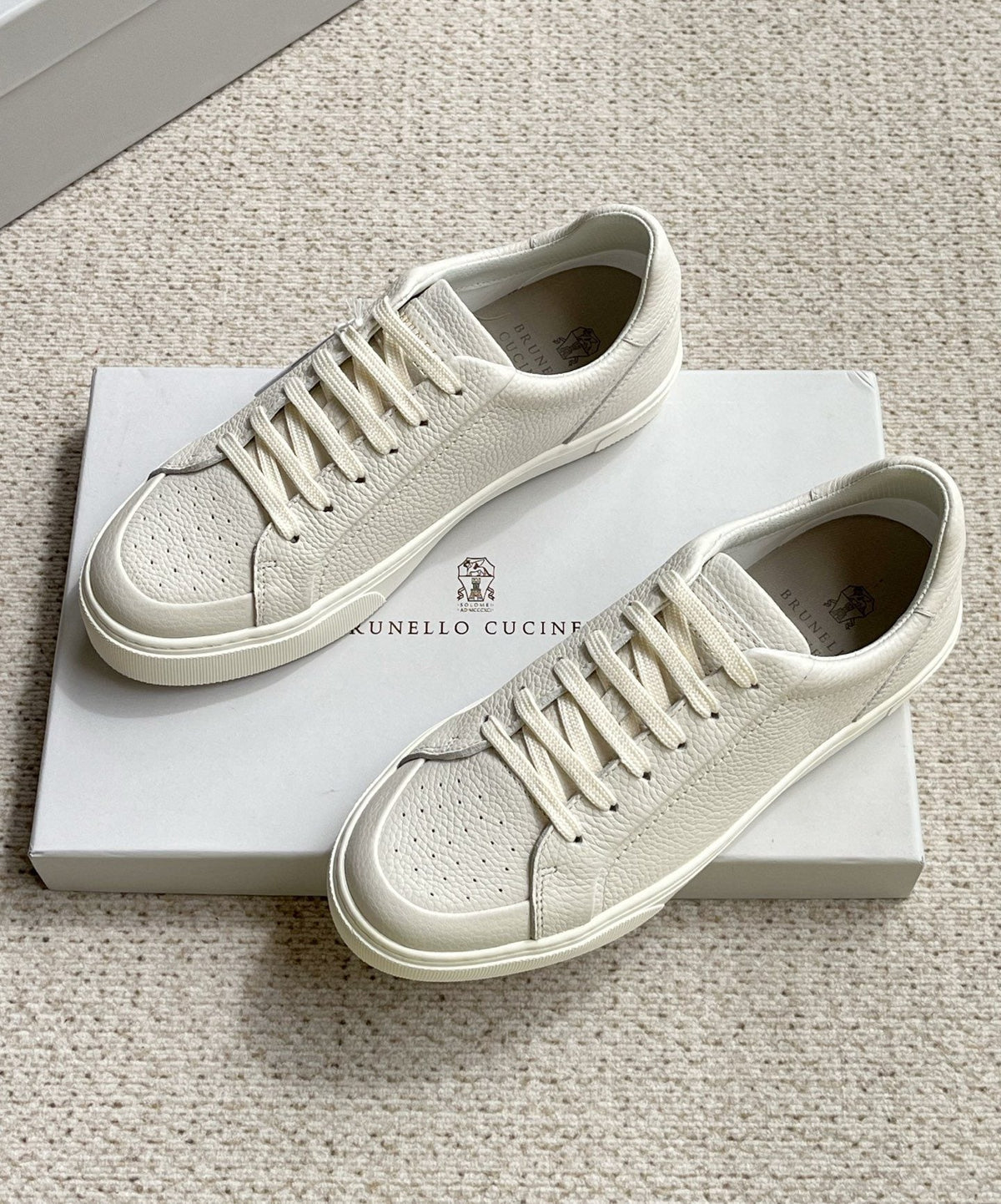 Brunello Cucinelli Textured Low-Top Sneakers — front